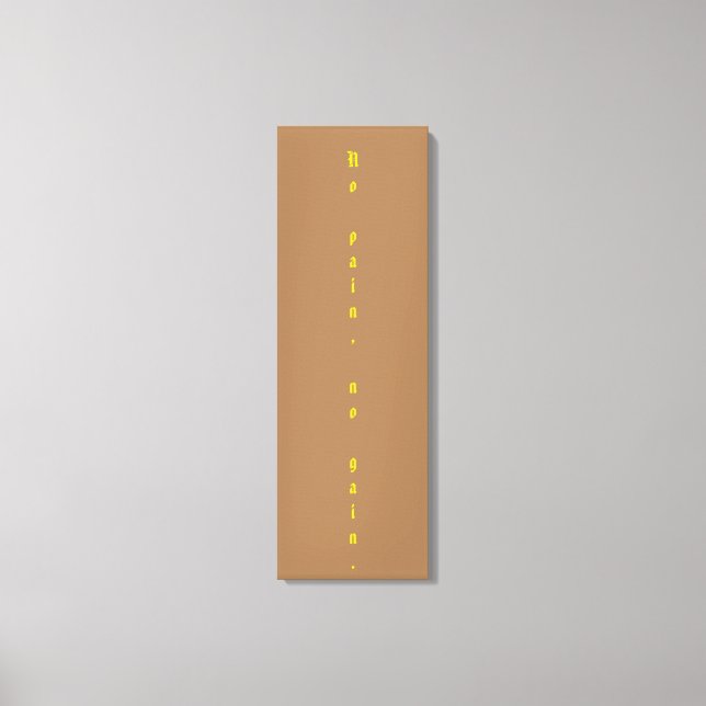 Lienzo Citas De Motivación De GIMNASIO Y Marrón Claro (Anverso)