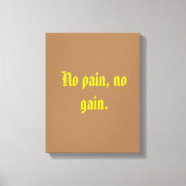 Lienzo Citas De Motivación De GIMNASIO Y Marrón Claro