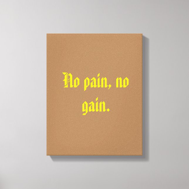 Lienzo Citas De Motivación De GIMNASIO Y Marrón Claro (Anverso)