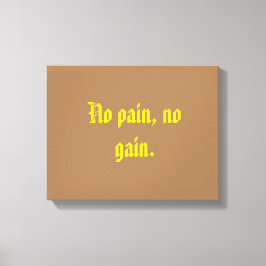 Lienzo Citas De Motivación De GIMNASIO Y Marrón Claro