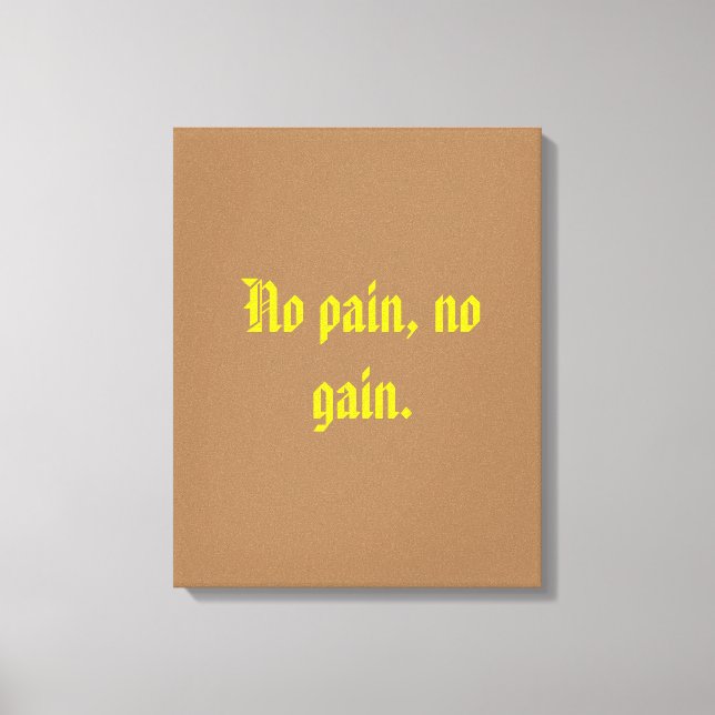 Lienzo Citas De Motivación De GIMNASIO Y Marrón Claro (Anverso)