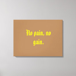 Lienzo Citas De Motivación De GIMNASIO Y Marrón Claro