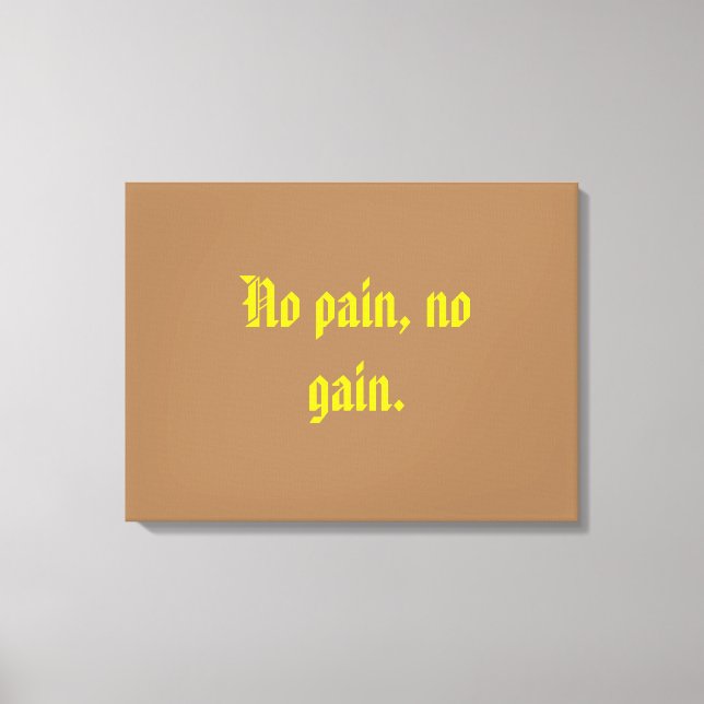 Lienzo Citas De Motivación De GIMNASIO Y Marrón Claro (Anverso)