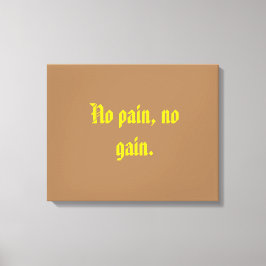 Lienzo Citas De Motivación De GIMNASIO Y Marrón Claro