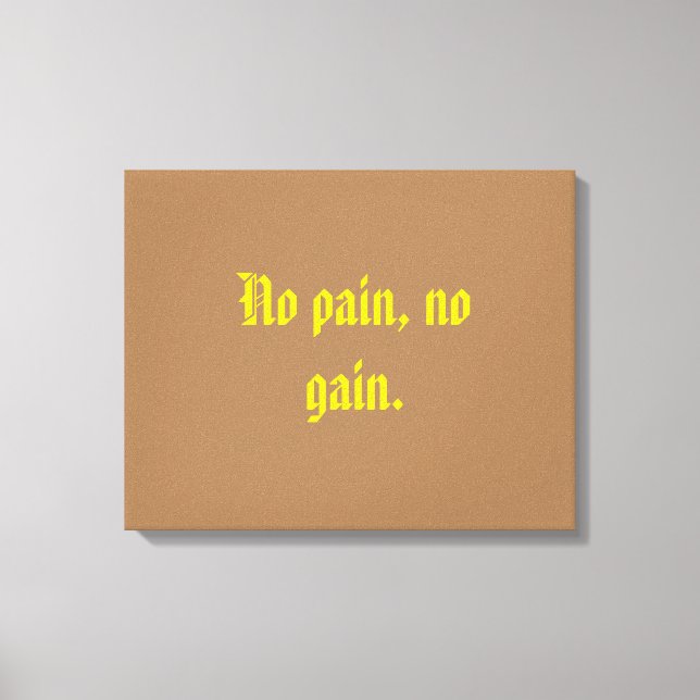 Lienzo Citas De Motivación De GIMNASIO Y Marrón Claro (Anverso)