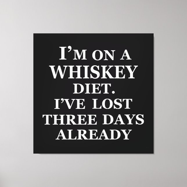 Lienzo Citas de whisky divertidas con humor y declaracion (Anverso)