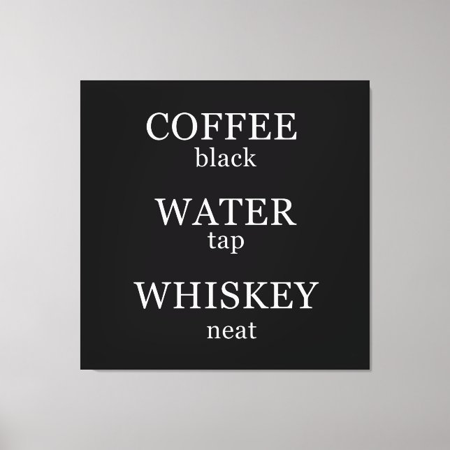 Lienzo Citas de whisky divertidas con humor y declaracion (Anverso)