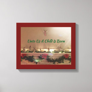 Lienzo Citas inspiradoras de la escena de la natividad