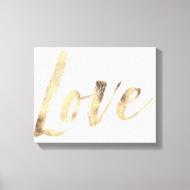 Lienzo Citas Inspiradoras de Love Gold White (Anverso)