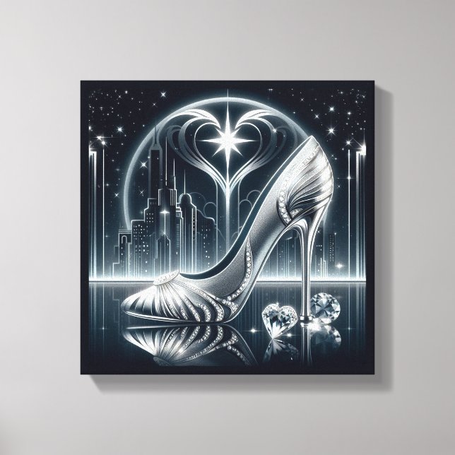 Lienzo CityScape, Stilettos y Diamantes (Anverso)