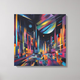 Lienzo Ciudad Abstracta