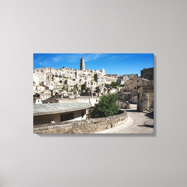 Lienzo Ciudad antigua de Sassi di Matera (Anverso)