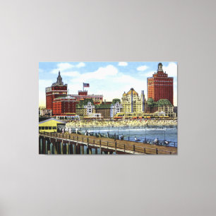 Lienzo Ciudad Atlántica Nueva Jersey a lo largo de la cos