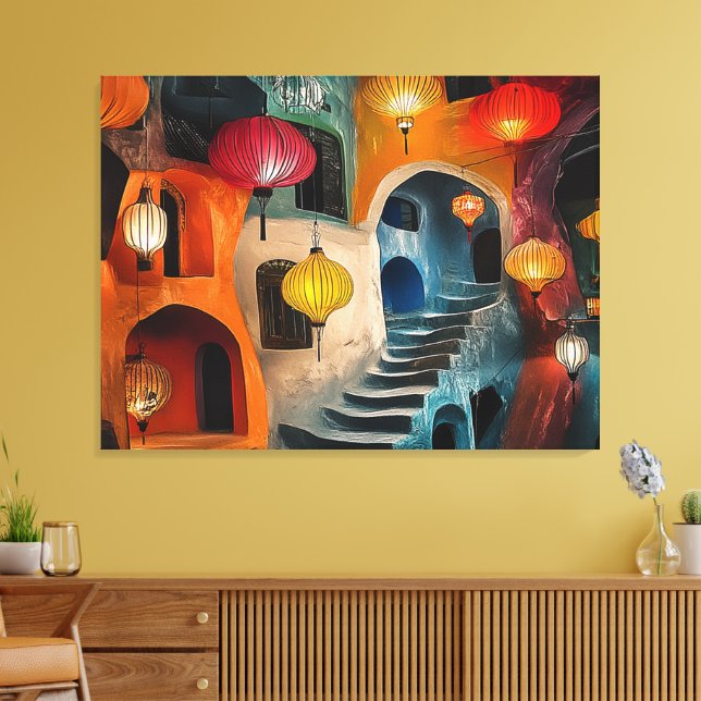 Lienzo ciudad china (Insitu (Sala de estar))