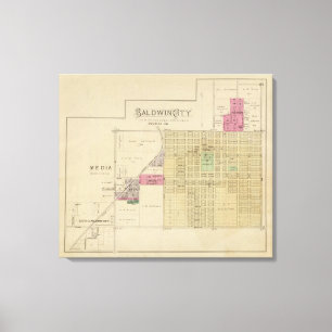 Lienzo Ciudad de Baldwin, el condado de Douglas, Kansas
