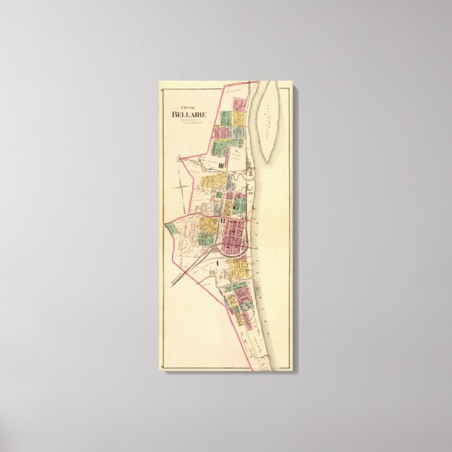 Lienzo Ciudad de Bellaire, Ohio (Anverso)