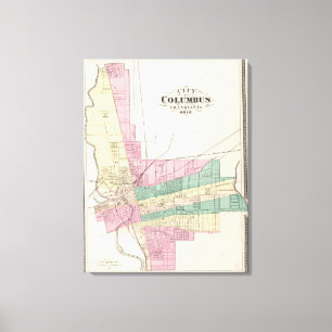 Lienzo Ciudad de Columbus, el condado de Franklin, Ohio