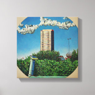 Lienzo Ciudad de enlatado del verano