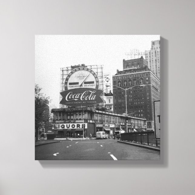 Lienzo Ciudad de Estados Unidos con carteles comerciales (Anverso)