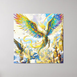 Lienzo Ciudad de Griffin Steampunk Lindo Fantasía