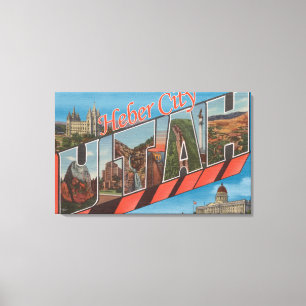 Lienzo Ciudad de Heber, Utah - escenas grandes de la