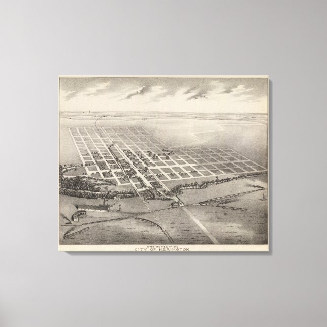 Lienzo Ciudad de Herington, Kansas (Anverso)