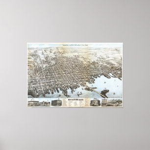 Lienzo Ciudad de New Bedford Massachusetts (1876)