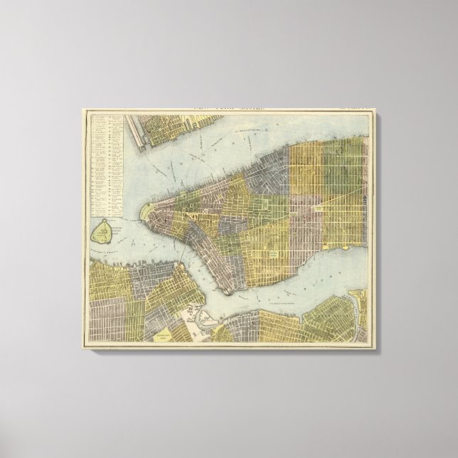 Lienzo Ciudad de Nueva York del Sur (Anverso)