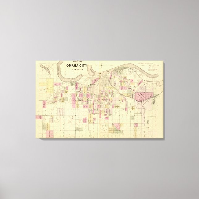 Lienzo Ciudad de Omaha, Nebraska (Anverso)
