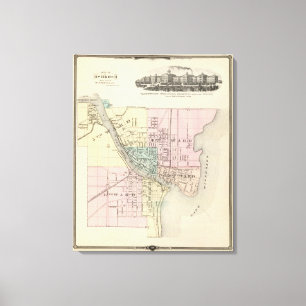 Lienzo Ciudad de Oshkosh, asiento de condado del