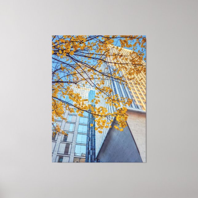 Lienzo Ciudad de otoño (Anverso)