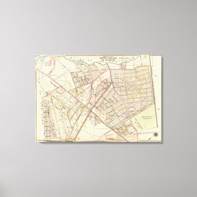 Lienzo Ciudad de Pelham, Nueva York (Anverso)