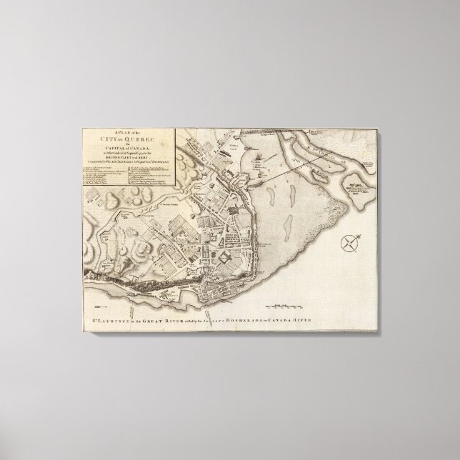 Lienzo Ciudad de Quebec (Anverso)