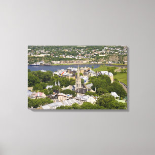 Lienzo Ciudad de Quebec, Quebec, Canadá. Mirando hacia a