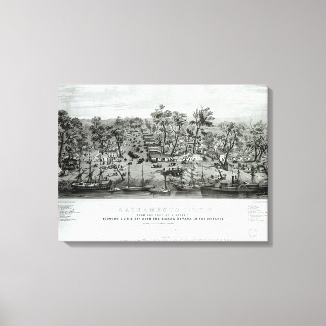 Lienzo Ciudad de Sacramento, California (Anverso)