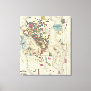Lienzo Ciudad de Seattle y de los alrededores