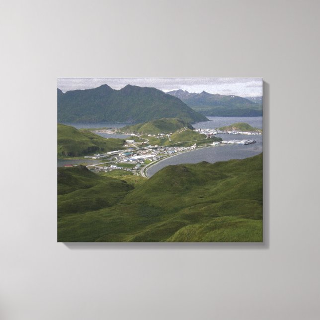 Lienzo Ciudad de Unalaska, Alaska (Anverso)