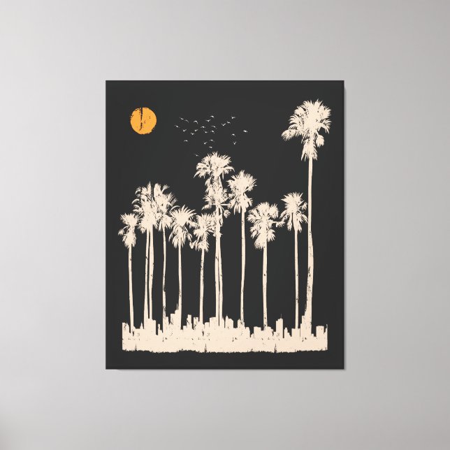 Lienzo Ciudad de verano vintage (Anverso)