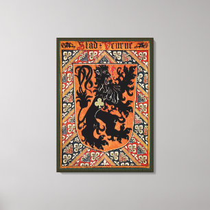 Lienzo Ciudad de Veurne, Bélgica (Vintage CoA)