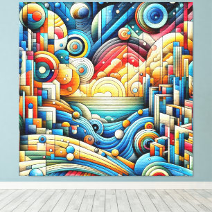 Lienzo Ciudad del amanecer