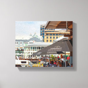 Lienzo Ciudad del Cabo ZA Panorama urbano del paseo marít