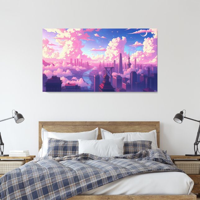 Lienzo Ciudad en el cielo (Insitu(Dormitorio))