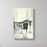 Lienzo Ciudad en lluvia<br><div class="desc">© Avery Tillmon / Wild Apple. Imagen de gente caminando por la ciudad. Está lloviendo,  y la gente tiene sus paraguas.</div>