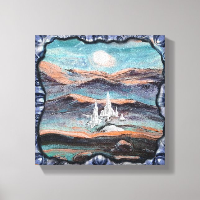 Lienzo Ciudad Futura de la Luz (Anverso)