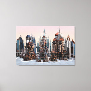 Lienzo Ciudad futurista