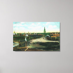 Lienzo Ciudad india en el Yukón RiverAnvik, AK