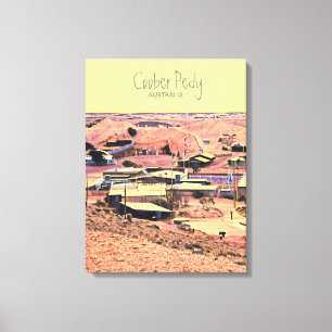 Lienzo Ciudad minera Coober Pedy de Australia