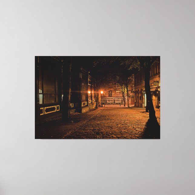 Lienzo Ciudad nocturna  (Anverso)