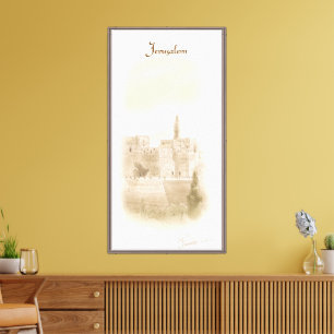 Lienzo Ciudad Vieja de David Jerusalén Israel Pintura de 