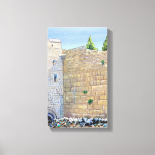 Lienzo Ciudad vieja occidental Israel de la pared KOTEL